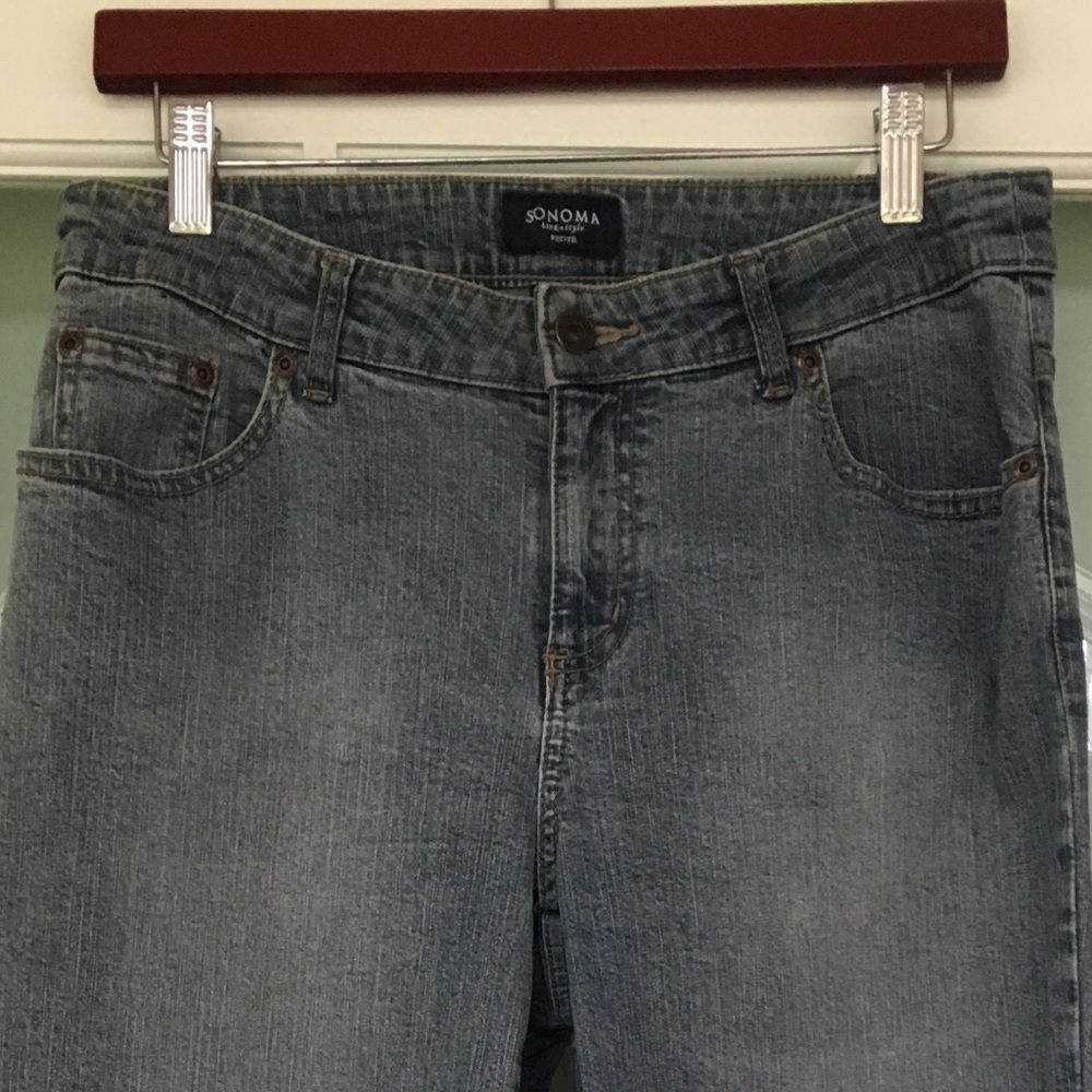 LIKE NEW SONOMA mom blue denim jeans cotton 10 P - Picture 5 of 6